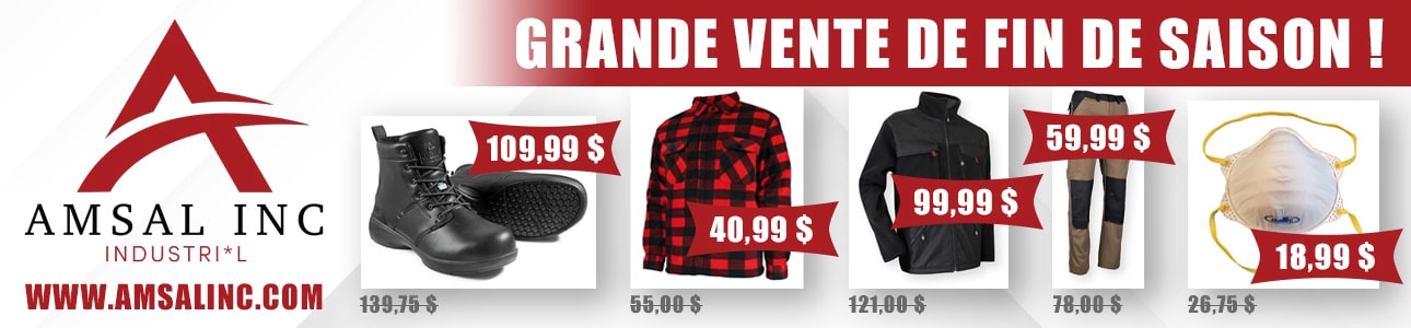 Grande Vente de fin de saison chez Amsal Inc.