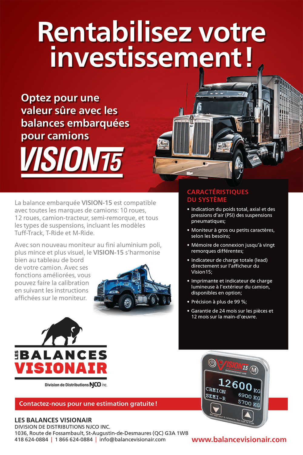 Nouvelle technologie disponible chez Distributions NJCO pour les camions poids lourds.