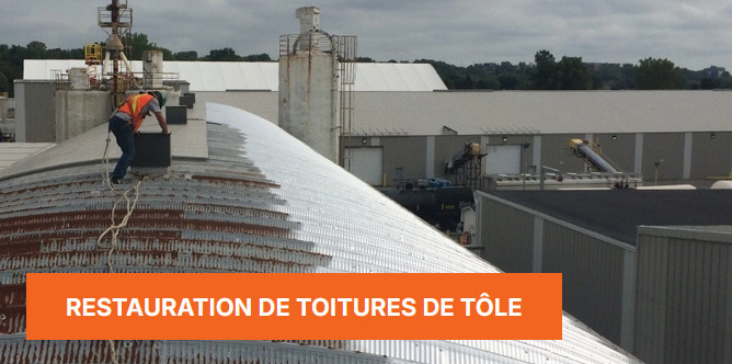 Restauration de toitures de tôle