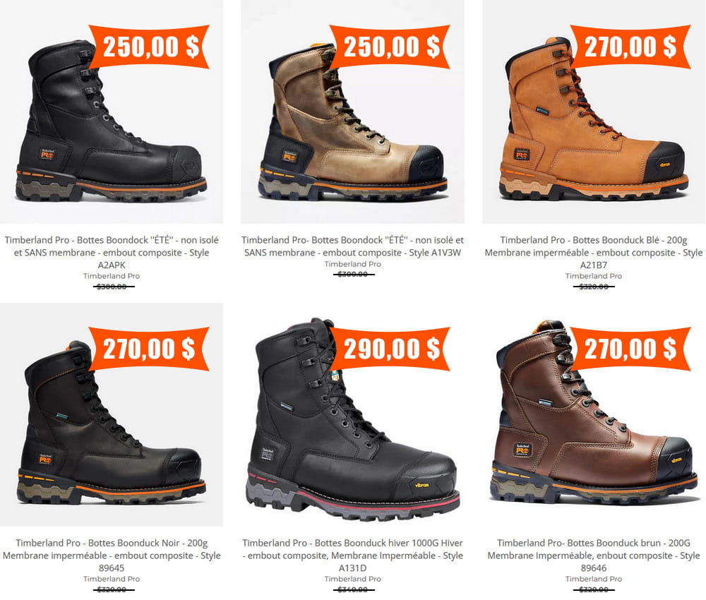 SNP Sécurité : -15 % sur les bottes de travail Timberland PRO Boondock en boutique seulement!